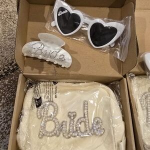 Fanny Pack, Bride Hair Clip and Sunglasses Set. New.  Price Is For One Set.
